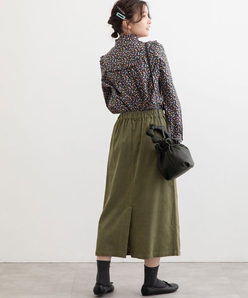 POU DOU DOU(プードゥドゥ)の「コーデュロイナロースカート(スカート・レディース・ダークブラウン/カーキ/キナリ・3)」の17枚目の写真