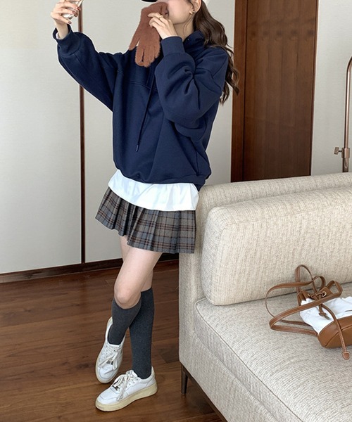 aimoha(アイモハ)の「 シンプルパーカー(パーカー・レディース・ピンク/チョコ/ネイビー・FREE)」の14枚目の写真