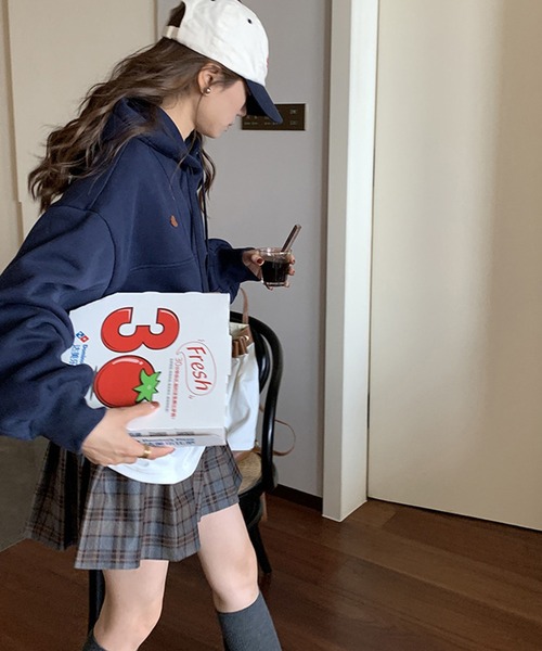 aimoha(アイモハ)の「 シンプルパーカー(パーカー・レディース・ピンク/チョコ/ネイビー・FREE)」の15枚目の写真