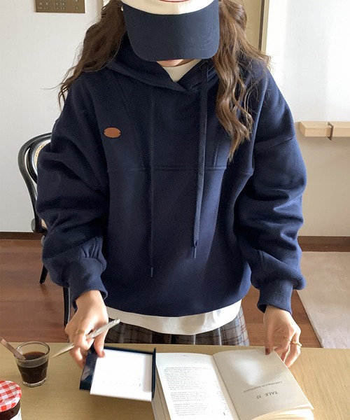 aimoha(アイモハ)の「 シンプルパーカー(パーカー・レディース・ピンク/チョコ/ネイビー・FREE)」の20枚目の写真