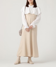 タックカラー付レイヤードワンピース