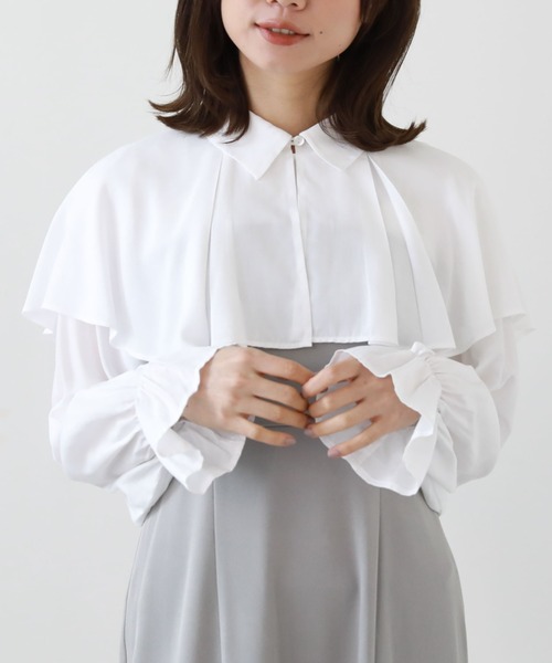 archives(アルシーヴ)の「タックカラー付レイヤードワンピース(ワンピース・レディース・グレイッシュベージュ/ブラック/ベージュ・MEDIUM)」の11枚目の写真