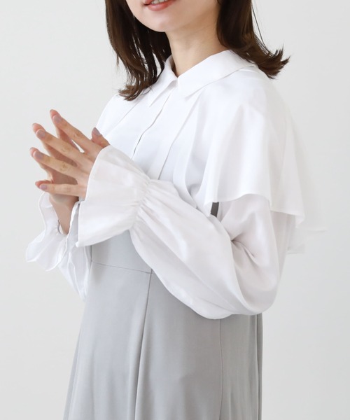 archives(アルシーヴ)の「タックカラー付レイヤードワンピース(ワンピース・レディース・グレイッシュベージュ/ブラック/ベージュ・MEDIUM)」の12枚目の写真