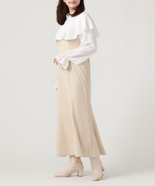 archives(アルシーヴ)の「タックカラー付レイヤードワンピース(ワンピース・レディース・グレイッシュベージュ/ブラック/ベージュ・MEDIUM)」の16枚目の写真