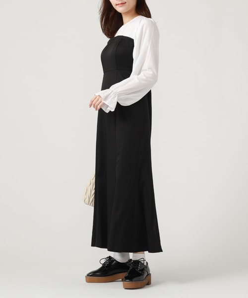 archives(アルシーヴ)の「タックカラー付レイヤードワンピース(ワンピース・レディース・グレイッシュベージュ/ブラック/ベージュ・MEDIUM)」の21枚目の写真