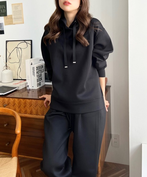 moment+（モーメントプラス）の「【セットアップ対応】ダンボールイージータックパンツ（その他パンツ・レディース・ブラック/アイボリー/グレイッシュベージュ・M/L）」の22枚目の写真