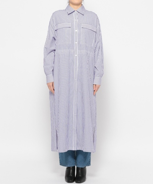 専用出品page LOWRYS FARM（ローリーズファーム）の「ストライプシャツワンピース