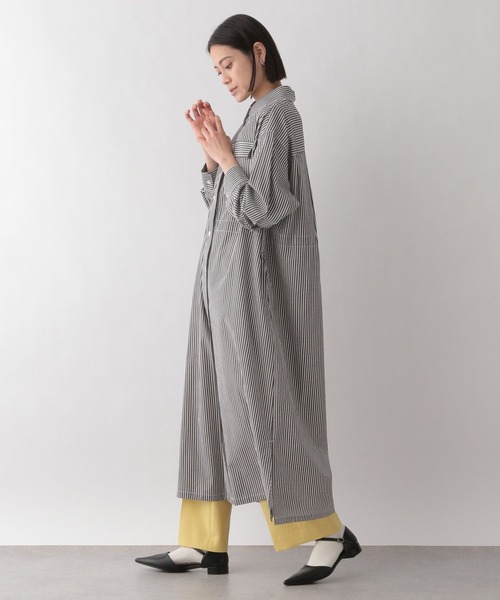 LOWRYS FARM（ローリーズファーム）の「ストライプシャツワンピース