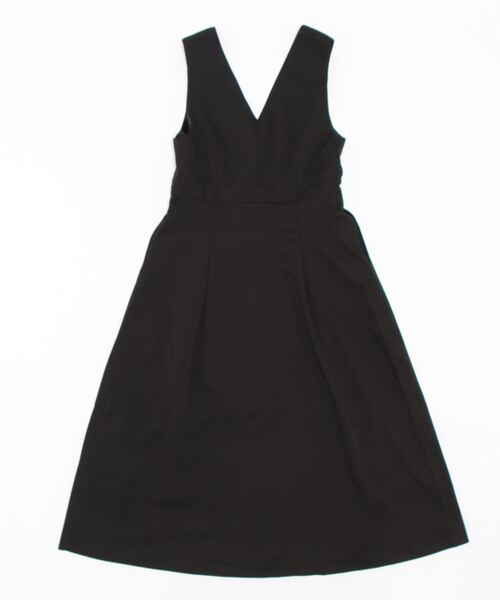 Te chichi（テチチ）の「ラップ風Aラインジャンパースカート（ジャンパースカート・レディース・ブラック/ベージュ・ﾌﾘ-）」の12枚目の写真