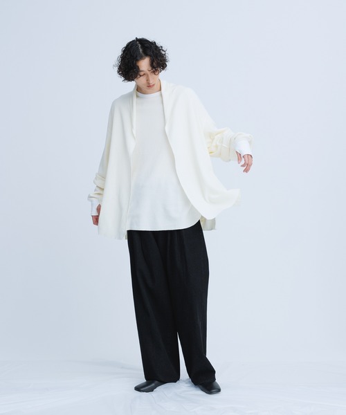 ADAM ET ROPE'(アダムエロペ)の「【WEB限定】ボリュームスリーブ サーマル ロングスリーブ カットソー / 2トーン / ユニセックス(Tシャツ/カットソー・メンズ・ホワイト/ブラック/グレー・M/L)」の8枚目の写真