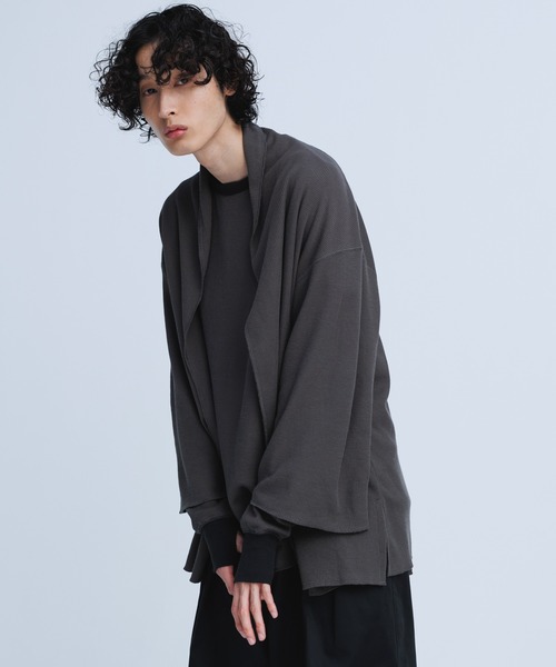 ADAM ET ROPE'(アダムエロペ)の「【WEB限定】ボリュームスリーブ サーマル ロングスリーブ カットソー / 2トーン / ユニセックス(Tシャツ/カットソー・メンズ・ホワイト/ブラック/グレー・M/L)」の14枚目の写真