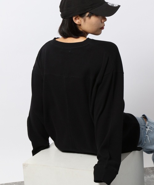 PAGEBOY（ページボーイ）の「ワッフルBIGロンT（Tシャツ/カットソー・レディース・オフホワイト/ブラック/ラベンダー・FREE）」の16枚目の写真