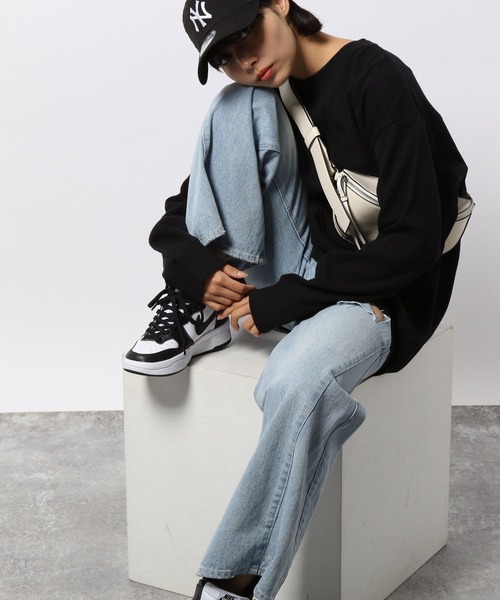 PAGEBOY（ページボーイ）の「ワッフルBIGロンT（Tシャツ/カットソー・レディース・オフホワイト/ブラック/ラベンダー・FREE）」の21枚目の写真