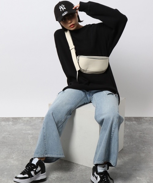 PAGEBOY（ページボーイ）の「ワッフルBIGロンT（Tシャツ/カットソー・レディース・オフホワイト/ブラック/ラベンダー・FREE）」の11枚目の写真