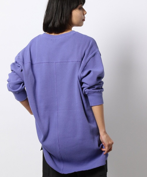 PAGEBOY（ページボーイ）の「ワッフルBIGロンT（Tシャツ/カットソー・レディース・オフホワイト/ブラック/ラベンダー・FREE）」の14枚目の写真