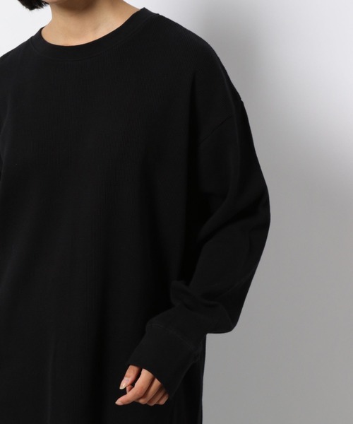 PAGEBOY（ページボーイ）の「ワッフルBIGロンT（Tシャツ/カットソー・レディース・オフホワイト/ブラック/ラベンダー・FREE）」の15枚目の写真