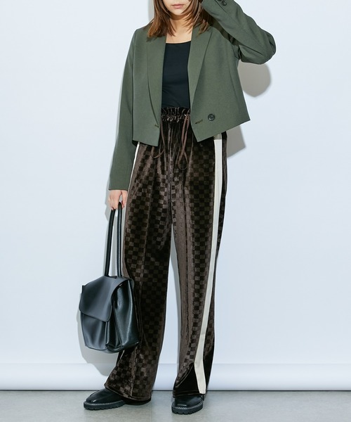 Lui's（ルイス）の「ドロストベロアラインパンツ（その他パンツ・レディース・ブラック/ブラウン/サックスブルー・FREE）」の21枚目の写真