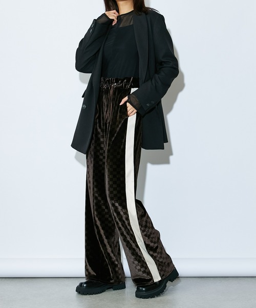 Lui's（ルイス）の「ドロストベロアラインパンツ（その他パンツ・レディース・ブラック/ブラウン/サックスブルー・FREE）」の17枚目の写真