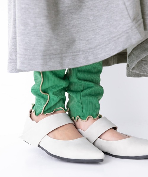 osharewalker（オシャレウォーカー）の「『配色メローランダムリブレギンス』（レギンス/スパッツ・レディース・グレー/グリーン/ブラック/パープル・1/2）」の6枚目の写真