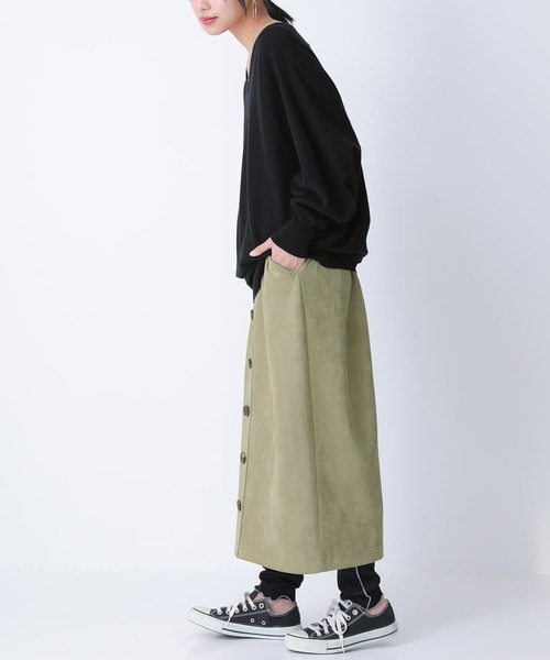 osharewalker（オシャレウォーカー）の「『配色メローランダムリブレギンス』（レギンス/スパッツ・レディース・グレー/グリーン/ブラック/パープル・1/2）」の12枚目の写真