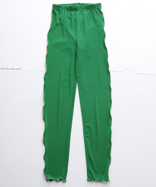 osharewalker（オシャレウォーカー）の「『配色メローランダムリブレギンス』（レギンス/スパッツ・レディース・グレー/グリーン/ブラック/パープル・1/2）」の20枚目の写真