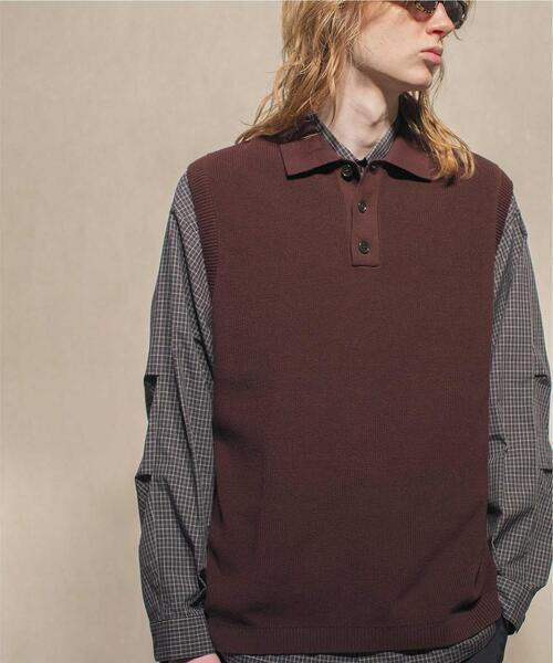 MONKEY TIME（モンキータイム）の「＜monkey time＞ CTN AZE PL VEST/ベスト（ベスト・メンズ・ブラック/ダークブラウン・M/L）」の21枚目の写真