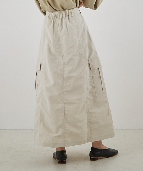 PAPAVER(パパヴェル)の「【PAPAVER】ミリタリーフレアーSK(スカート・レディース・ブラック/カーキ/アイボリー・MEDIUM)」の22枚目の写真