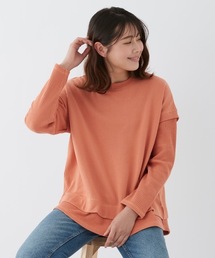 【OP:オーピー】レディースレイヤード風ロングTシャツ
