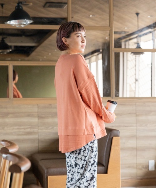 Tシャツ・カットソー Pleated Top PIERCE OVERSIZED T-SHIRT(F WHITE): TOPSjosemoon