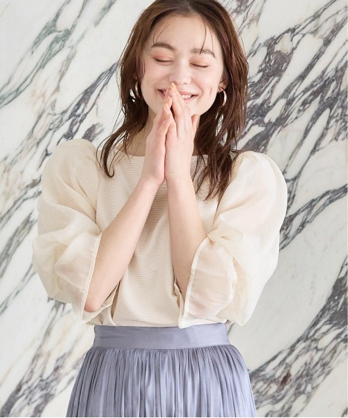 トップス maa mysty woman（ミスティウーマン）の「シアースリーブプル