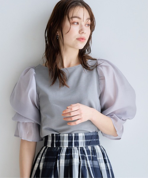 トップス maa mysty woman（ミスティウーマン）の「シアースリーブプル