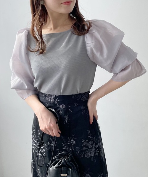 トップス maa mysty woman（ミスティウーマン）の「シアースリーブプル