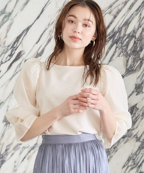 トップス maa mysty woman（ミスティウーマン）の「シアースリーブプル