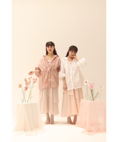 muguet(ミュゲ)の「airy spring zip parker(マウンテンパーカー・レディース・ホワイト/ピンク・FREE)」の13枚目の写真