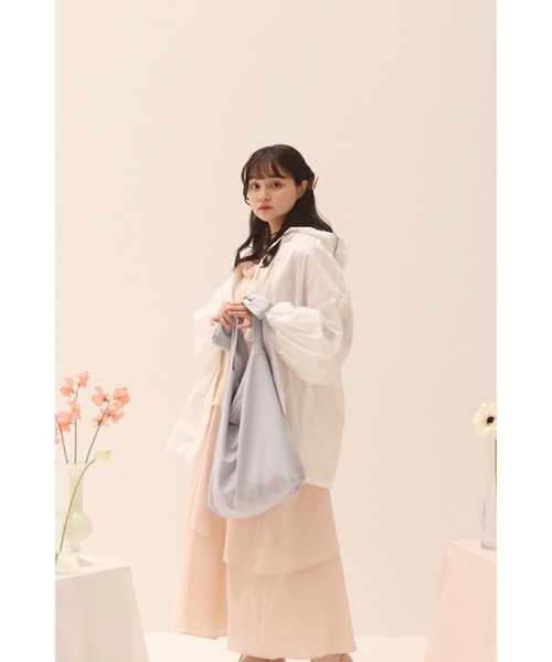muguet(ミュゲ)の「airy spring zip parker(マウンテンパーカー・レディース・ホワイト/ピンク・FREE)」の6枚目の写真
