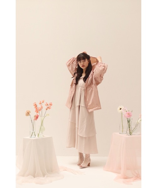 muguet(ミュゲ)の「airy spring zip parker(マウンテンパーカー・レディース・ホワイト/ピンク・FREE)」の12枚目の写真