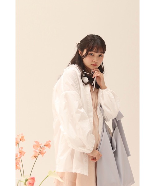 muguet(ミュゲ)の「airy spring zip parker(マウンテンパーカー・レディース・ホワイト/ピンク・FREE)」の9枚目の写真