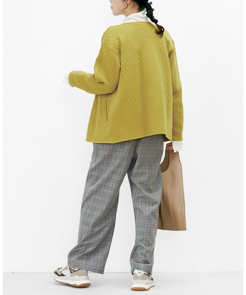 Live in comfort（リブインコンフォート）の「リブ　イン　コンフォート　パッとはおって着心地やさしい　ふかふかキルティングカットソージャケット（その他アウター・レディース・ミント/オートミール/マスタード/チャコールグレー/ネイビー・MEDIUM/LARGE/XX-LARGE/X-LARGE/XXX-LARGE/SMALL）」の10枚目の写真