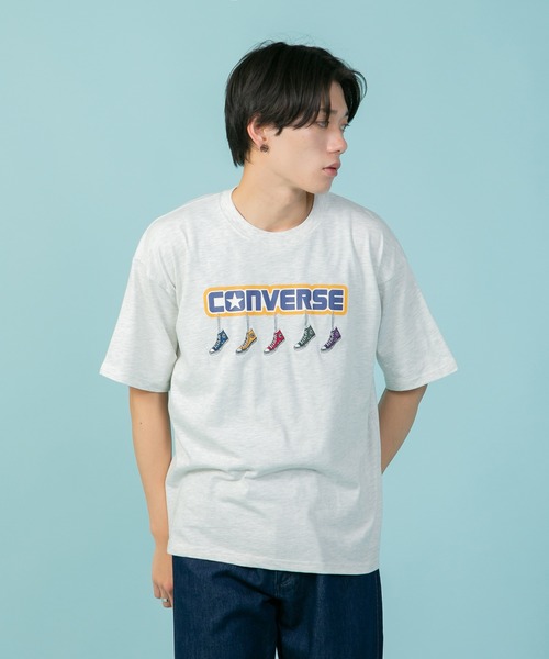 CONVERSE(コンバース)の「【CONVERSE/コンバース】5シューズ刺繍 Tシャツ オールスター刺繍 ブランドロゴプリント(Tシャツ/カットソー・メンズ・ホワイト/ダークグリーン/オフホワイト・MEDIUM/X-LARGE/LARGE)」の22枚目の写真