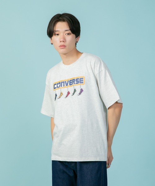 CONVERSE(コンバース)の「【CONVERSE/コンバース】5シューズ刺繍 Tシャツ オールスター刺繍 ブランドロゴプリント(Tシャツ/カットソー・メンズ・ホワイト/ダークグリーン/オフホワイト・MEDIUM/X-LARGE/LARGE)」の21枚目の写真