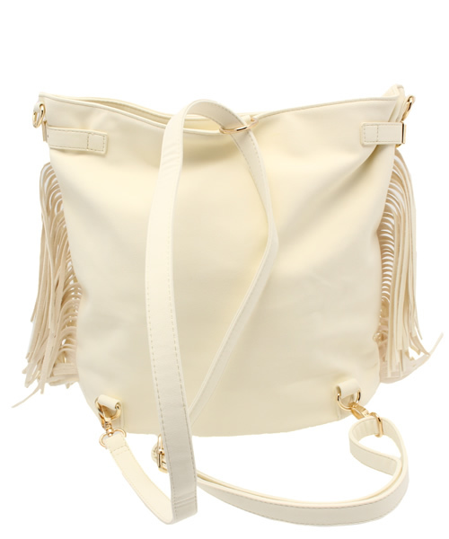 Chico(チコ)の「フリンジ付2WAYリュック(バックパック/リュック・レディース・グレー/ホワイト/カーキ・FREE)」の13枚目の写真