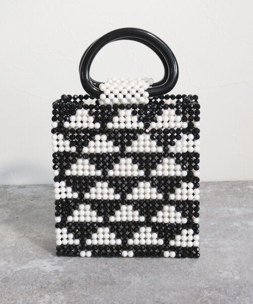 Casselini（キャセリーニ）の「【CASSELINI/キャセリーニ】パターンビーズバッグ（トートバッグ・レディース・ホワイト系その他5/ブラック系その他4・FREE）」の6枚目の写真