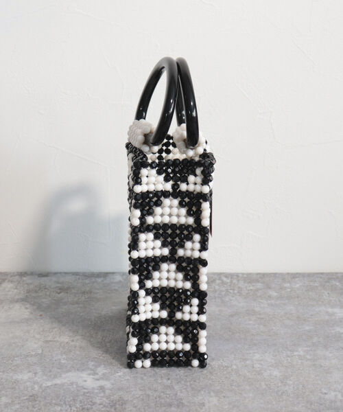 Casselini（キャセリーニ）の「【CASSELINI/キャセリーニ】パターンビーズバッグ（トートバッグ・レディース・ホワイト系その他5/ブラック系その他4・FREE）」の7枚目の写真