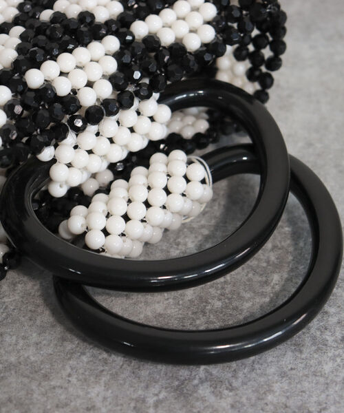 Casselini（キャセリーニ）の「【CASSELINI/キャセリーニ】パターンビーズバッグ（トートバッグ・レディース・ホワイト系その他5/ブラック系その他4・FREE）」の10枚目の写真