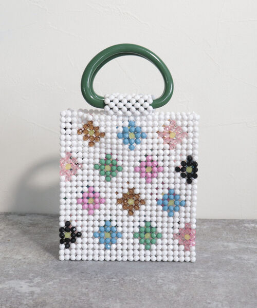 Casselini（キャセリーニ）の「【CASSELINI/キャセリーニ】パターンビーズバッグ（トートバッグ・レディース・ホワイト系その他5/ブラック系その他4・FREE）」の12枚目の写真