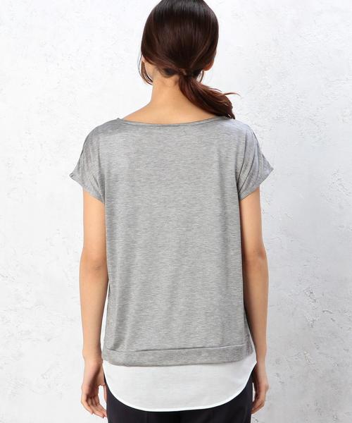 green label relaxing（グリーンレーベルリラクシング）の「GT TC×TR レイヤードテンジク  プルオーバー カットソー（Tシャツ/カットソー・レディース・ライトグレー/コバルトブルー/ネイビー/オリーブ・フリー）」の13枚目の写真