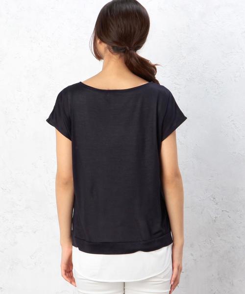 green label relaxing（グリーンレーベルリラクシング）の「GT TC×TR レイヤードテンジク  プルオーバー カットソー（Tシャツ/カットソー・レディース・ライトグレー/コバルトブルー/ネイビー/オリーブ・フリー）」の15枚目の写真