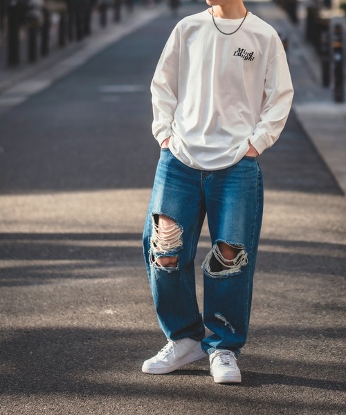 improves(インプローブス)の「【UAU】Mind Laught フラワープリント ロンT(Tシャツ/カットソー・メンズ・ホワイト/ブラック/ブラック系その他/ホワイト系その他・MEDIUM/LARGE/X-LARGE)」の7枚目の写真