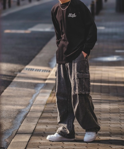 improves(インプローブス)の「【UAU】Mind Laught フラワープリント ロンT(Tシャツ/カットソー・メンズ・ホワイト/ブラック/ブラック系その他/ホワイト系その他・MEDIUM/LARGE/X-LARGE)」の5枚目の写真