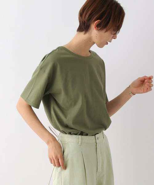 LEPSIM（レプシィム）の「マルチキノウベーシックT　163542（Tシャツ/カットソー・レディース・ブラック/グレー/オフホワイト/カーキ/ライトグリーン/ラベンダー・MEDIUM/SMALL）」の18枚目の写真
